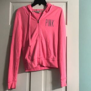 pink PINK jacket with hood